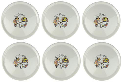 Saturnia Lot de 6 assiettes à pizza avec décor Ø 33 cm