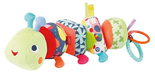 Fehn 055399 Activity-Puzzle-Raupe Color Friends – Motorikspielzeug zum Greifen, Puzzlen und Lernen für Babys und Kleinkinder ab 0+ Monaten – Fördert die Motorik – Größe: 36 cm
