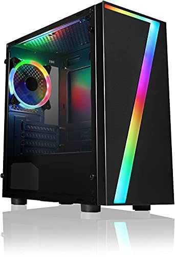 Intel Core i5 Gaming PC - 16GB RAM, 1TB HDD, 256GB SSD, Win10, GT710 WiFi, MATX RGB Case