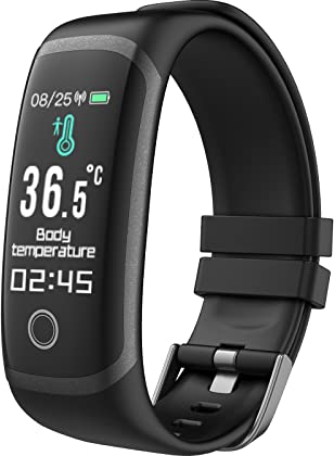 MicLee Smart Bluetooth Watch Fitness Trackers Wristband, Women's Men's sports watch activity tracker, Pedometer monitor, waterproof, USB charging, silicone band, Compatible Android iPhone Smartphone