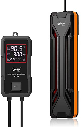 hygger Aquarium Heater 300W/500W/800W/1000W, Submersible Fish Tank Heater with Digital LED Controller and Intelligent Leaving Water Automatically Stop Heating System, for Freshwater and Saltwater