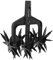 Asixxsix Garden Rotary Cultivator, 2 in 1 Handheld Ventilated Scarifier Rotary Tiller Portable Garden Soil Scarifier Removable Design Gardening Hand Tool for Reseeding Grass Soil Mixing,