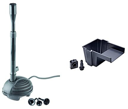 Pontec 56719 PondoVario 1000 - Wasserspielpumpe für den Einsatz in Gartenteich und Zierbrunnen/Teichpumpe/erzeugt vier unterschiedliche Fontänen & PondoFall