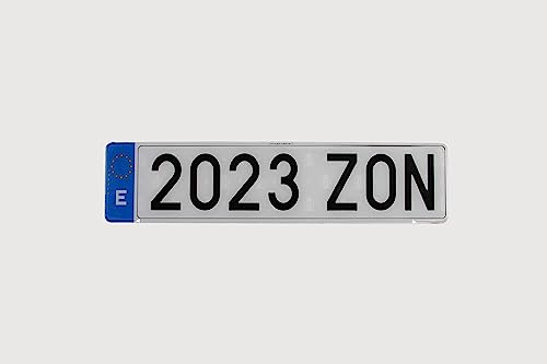 SANGOMOTOR Matrícula Coche Homologada Acrílica Metacrilato con Tornillos Montaje. Adhesivo 3M Opcional. (1)