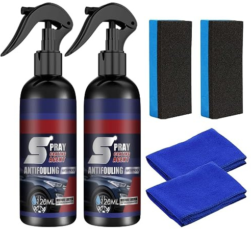RWRAPS Agente di rinnovamento del Rivestimento Multifunzionale,Spray per Rivestimento Auto in Ceramica 3 in 1 Spray per Rivestimento rapido per Auto ad Alta Protezione (2 Pezzi)