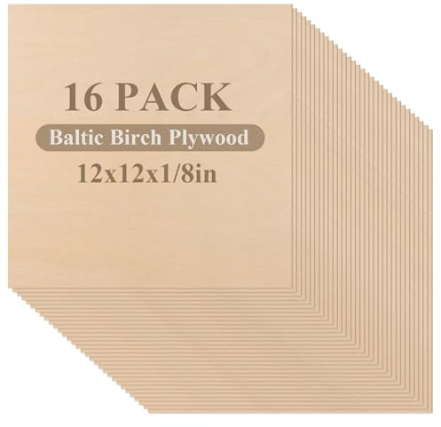 Birkensperrholz, 3 mm, 30,5 x 30,5 cm, Baltische Birkenplatten, DIY-Projekte, Zeichnen, Malen, Laser, Holzgravur