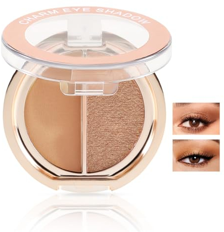 Boobeen Paleta de Sombras de Ojos de Doble Color, Polvo Sombra de Ojos de Metal Mate y Brillante, Sombra de Ojos de Color Mezclable, Paleta de Maquillaje de Ojos Ultra Pigmentada de Larga Duración