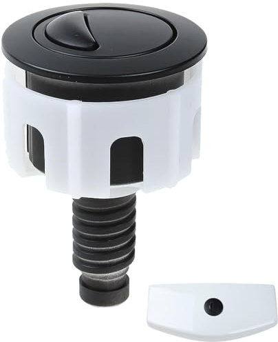 Toilet Flush Button - Buttons with Ideal Flushing System - Push Button (Black)