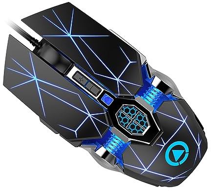 jojofuny Gaming Mouse Usb Wired Mouse for Computer Laptop Gaming Rgb Led Light Function Home Office Use