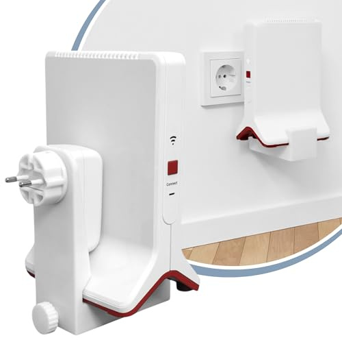 Cleverstation Steckdosenhalterung für Fritz Repeater 6000, 3000 & 3000 AX - Wandhalterung für AVM Repeater mit Kabelmanagement & anpassbarem Sitz - WLAN Mesh Verstärker Halterung - ohne Bohren