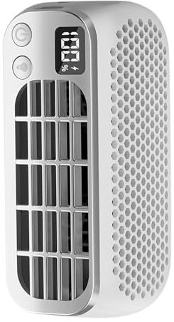 Ventilateur sans pales pour chambre à coucher | Petit ventilateur de refroidissement personnel – Léger, silencieux, 5 vitesses de vent, veilleuse à chargement USB, ventilateur de table sans pales pour