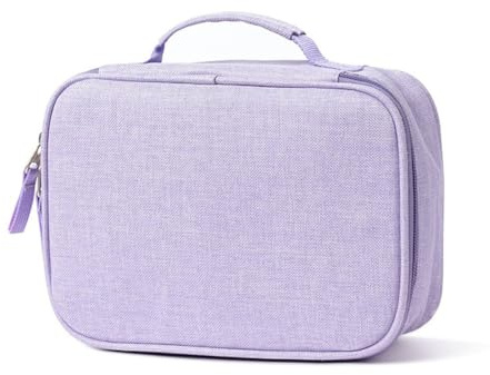 Whakano Großer Federmäppchen,Mehrschicht Bleistift Wrap Kasten,Federtaschen Unisex,Tragbare Mäppchen Organizer,Kapazität Pencil Case für Künstler,Schule & Büro,Schulbedarf,Schulmäppchen,Lila