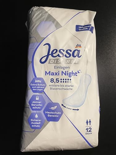 Jessa Diskret Einlagen Inkontinenz Maxi Night, 12 St, 8,5