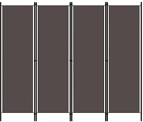 Paravent Outdoor Wetterfest Blackout Curtain 4-TLG. Raumteiler Anthrazit 200x180 cm