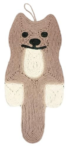 BESPORTBLE Katzenkratzmatte Aus Natürlichem Sisal Katzenförmiges Kratzkissen Mit Rückfach Zur Katzenminze Kratzfest Und Aufrollbar Möbel Und Krallenschutz Für Katzenliebhaber
