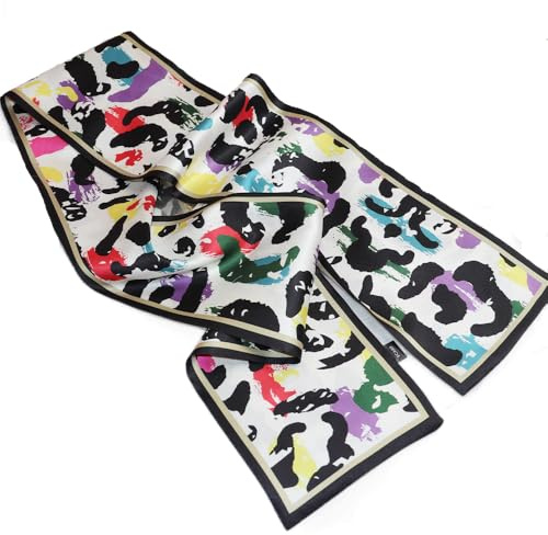 GIMIRO Sciarpa in raso di seta a doppio strato 150 x 16 cm cravatta fiori cintura in vita per blazer, cappotto, vestito, 150cm x 16cm