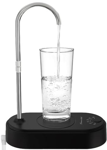 Rosenstein & Söhne Akku Trinkwasserpumpe: Akku-Trinkwasser-Pumpe mit justierbarem Auslass, für Standard-Kanister (Wasserpumpe, Kanisterpumpe, Becher)