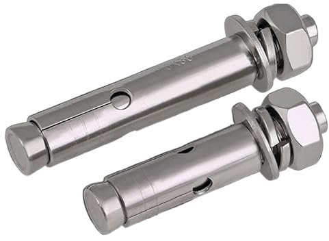 Viti di ancoraggio autoperforanti, bulloni di espansione, tasselli a manicotto con testa esagonale in acciaio inossidabile M6 316, viti di ancoraggio per calcestruzzo, bulloni(M6X80mm1pcs)