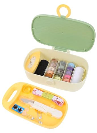 OFFIGAM Nadel Und Fadenbox Mit Organizer Für Handarbeitsbox Nähsatzbox Mit Platz Für Garnhülle Tragbar Und Praktisch Für Nähanfänger Und Heimwerker