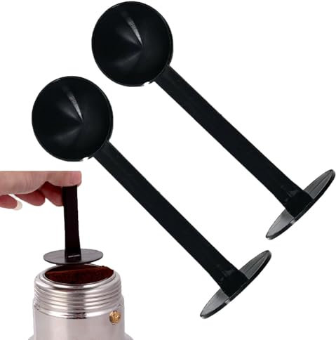 2 cucharas de café y manipulador, manipulador de café multifuncional 2 en 1, cuchara medidora reutilizable, cuchara medidora multifuncional, suministros de cocina, herramientas de café para la cocina