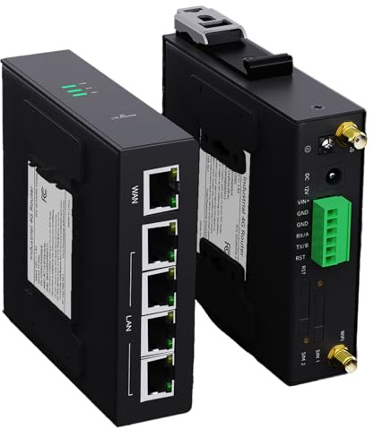 Industrial IoT 4G LTE Router, Cellular Router, LTE CAT4 + WiFi, Dual SIM Card Slots, Cloud Management, RS232/RS485 Support, US Full Frequency Band Supported, Support T-Mobile, AT&T & Verizon