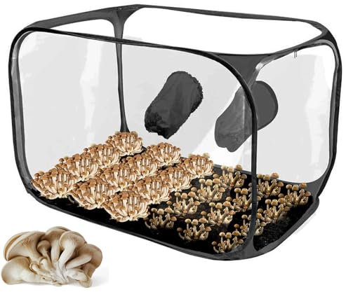 XCSCUK Scatola dell'Aria Ferma per la Coltivazione di Funghi, Kit Tenda per la Coltivazione di Funghi per Interni Trasparente, stazioni di propagazione della Cappa aspirante per micologia