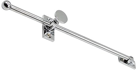 Lurrose 1 Pièce goujon de porte d'armoire canne à pêche tire entretoises d'armoire meublo maillons de liaison repliables tige de traction d'armoire liens pliants pour armoire Silver