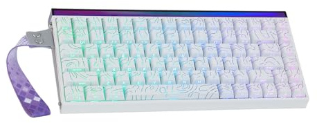 MechLands Aula Hero84 HE Kabelgebundene Magnetische Gaming-Tastatur, Schnelle Hall-Effekt-Tastatur mit 0,01mm Einstellbarer Betätigung, 8kHz Polling, 5-Layer Sound Dampening, RGB (Weiß)