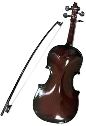 Kit de violon écologique pour débutants, marron clair/foncé, 39 cm, cordes réglables, avec