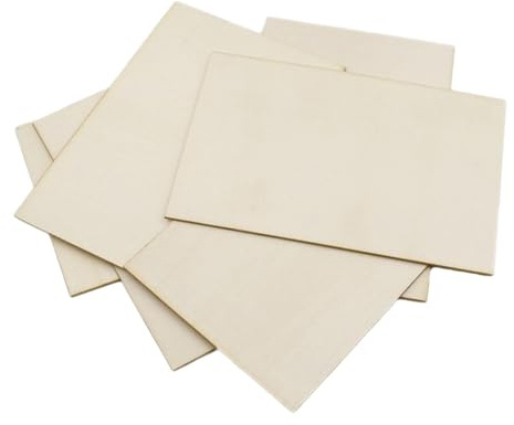 10 tableros de tilo en blanco, hojas de madera contrachapada para manualidades de madera, decoración del hogar