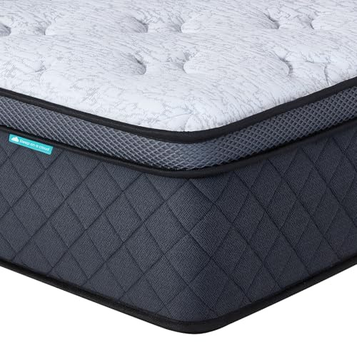 Edouri King Size Mattress 5FT, 12 Inch Hybrid Matress with Individual Pocket Springs for Motion Isolation & 7-Zone Support, Kingsize Mattress Medium Firm with Breathable Fabric in a Box, 150x200x30cm