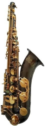 Saxophone Tenor Bb Musikinstrument Saxophon Schwarz Goldene Klappe