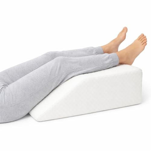 BRIT DIAMOND Elevation Wedge Leg Pillow for Sleeping – Orthopedic Memory Foam Leg Support Cushion for Blood Circulation, Knee Support, Hip Back Pain Relief, Leg Swelling & Post Surgery Recovery
