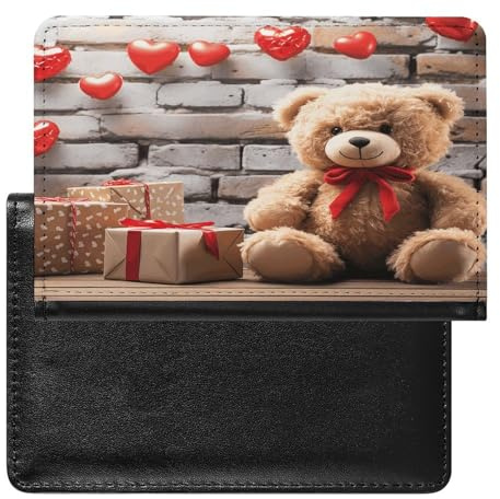 Carino Orso Regalo di San Valentino Passaporto Titolare Della Copertura Della Copertura Del Raccoglitore Della Cassa Del Raccoglitore Dell'unità di