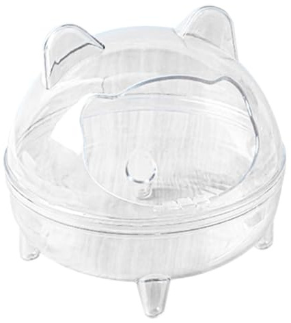 Hamster Sand Bath Box | Chinchilla Bath House | Golden Bear Bathroom Anti-spill, Detachable, High Capacity Fully Transparent Field Of View for Syrian Hamster, Gerbil