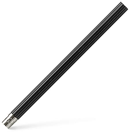 Graf von Faber-Castell 118646 - Ersatzbleistifte Perfekter Bleistift, 5 Stück, platiniert, Schwarz