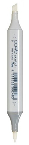 COPIC Sketch Marker Typ leer, zum Befüllen, professioneller Pinselmarker, mit einer Super-Brush-Spitze und einer Medium-Broad-Spitze