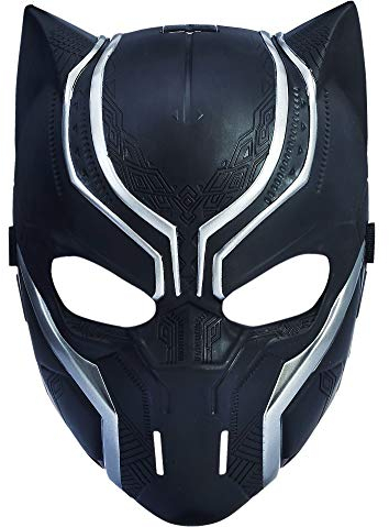 Marvel Black Panther Roleplay Mask For Kids Ages 5+, Comic & Film-Inspired Super Hero Toy With Adjustable Band, Role Playing Movie Costume Accessory, Perfect Halloween Costume For Children