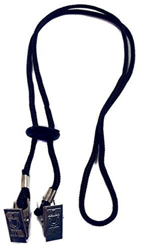 Verstellbare Serviettenhalter mit Umhängeband und Kette, Schwarz, 3 Stück