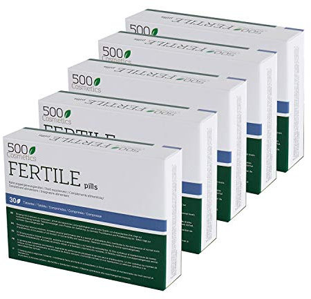 500COSMETICS Fertile – Capsulas 100% Naturales Potencia del Hombre Calidad y Volumen de Esperma Mayor Energía