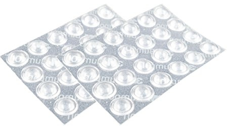 Naths Hardware® | Elastikpuffer transparent selbstklebend 50 Stück | Anschlagpuffer 8mm | Gummi Türpuffer | Möbelpuffer Schutzpuffer Silikon Puffer Gummipuffer Anschlagdämpfer Wandpuffer