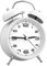 Reloj despertador con doble campana de Vegena con luz nocturna, reloj despertador retro analógico con mecanismo de cuarzo, despertador para niños, sin tic tac, color marrón