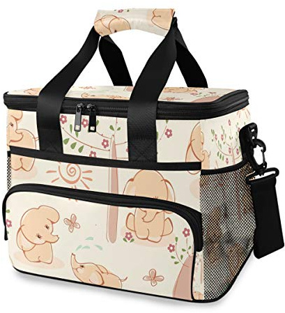 FANTAZIO - Fiambrera para bebé, diseño de elefantes, 15 L