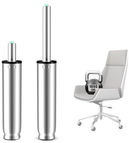 Mastery Mart Gasdruckfeder für Bürostühle, Länge 251mm - 346mm Gasdruckfeder, Gasdruckdämpfer Belastbar bis 450 kg, Bürostuhl Ersatzteile, TÜV, Klasse 4, Universelle Passform (Silber, Nicht für 1KEA)