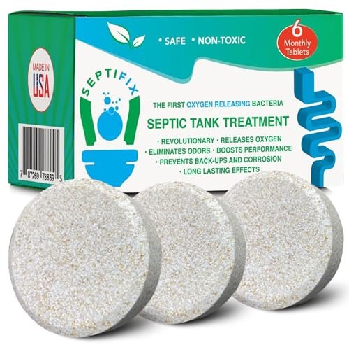 SEPTIFIX Septic Tank Treatment Tabs - Live Aerobic Bacteria Tablets For Your Septic Tank