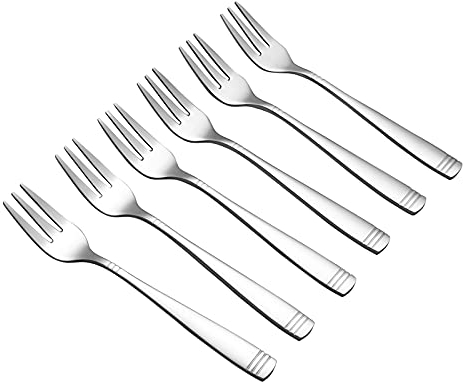 Easymanie 12 Pezzi Forchettina da Dolce in Acciaio Inox, Forchette per Dessert Pasticceria Insalata