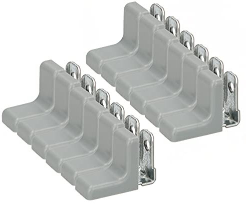 Kotarbau® - Set di 25 supporti per scaffali in metallo con finiture in plastica per mobili, colore grigio chiaro