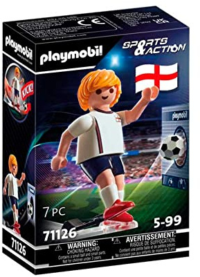 PLAYMOBIL Sport & Action 71126 Giocatore Inghilterra per Veri Tifosi dai 5 Anni