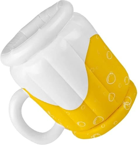Verres à bière gonflables en PVC pour la fête de la bière - Refroidisseur de boisson gonflable - Chope à bière - Pour l'été - Fête à la plage - Seau à bière - Seau à bière en PVC