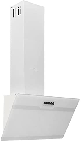 vidaXL Cappa a Parete 60 cm in Acciaio e Vetro Temperato Bianco